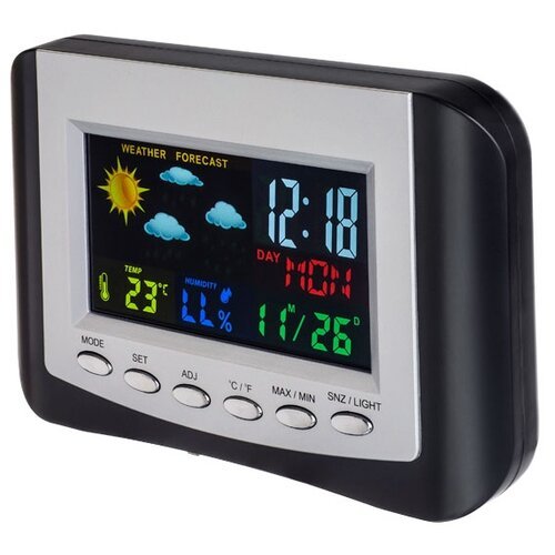 Часы-метеостанция Perfeo 'Сolor', цветной экран PF-S3332CS