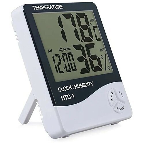 Погодная метеостанция SimpleShop с измерением температуры и влажности воздуха в помещении, часами с функцией будильника и календарем, гигрометр