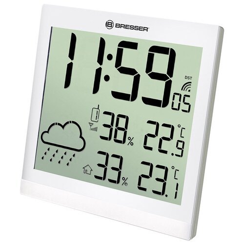 Метеостанция (настенные часы) Bresser TemeoTrend JC LCD, черная