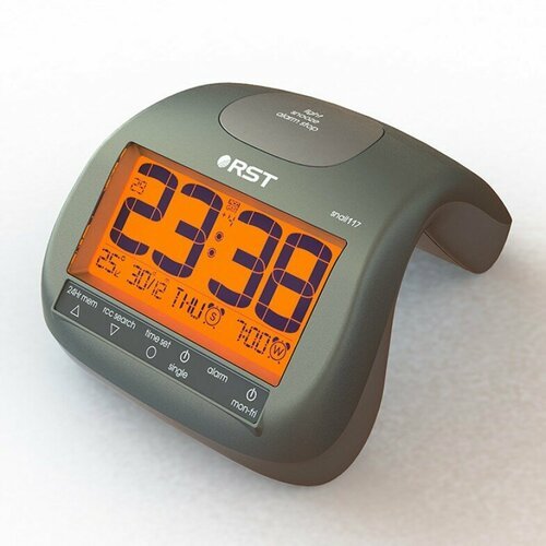 Часы будильник RST радиоконтролируемые Snail 117 Графит