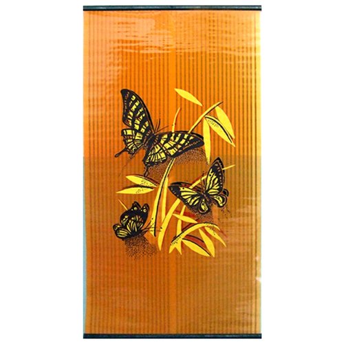 Инфракрасный обогреватель Бархатный Cезон Бабочки желтые на оранжевом, 0.45 кВт, 10 м², желтый/оранжевый