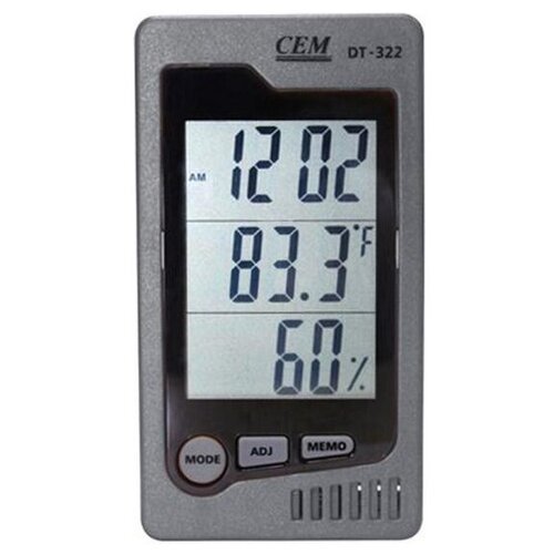 Часы, Измеритель температуры и влажности CEM DT-322, Автономный датчик комфортного состояния температуры и влажности., 481707