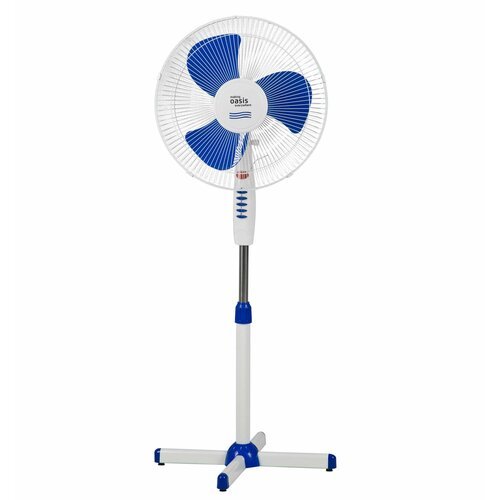 Вентилятор напольный Oasis модель VF-40PWB бело-голубой 50Вт, 1800 м³/ч