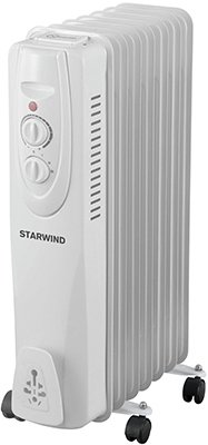 Масляный обогреватель Starwind SHV3710 1000Вт белый