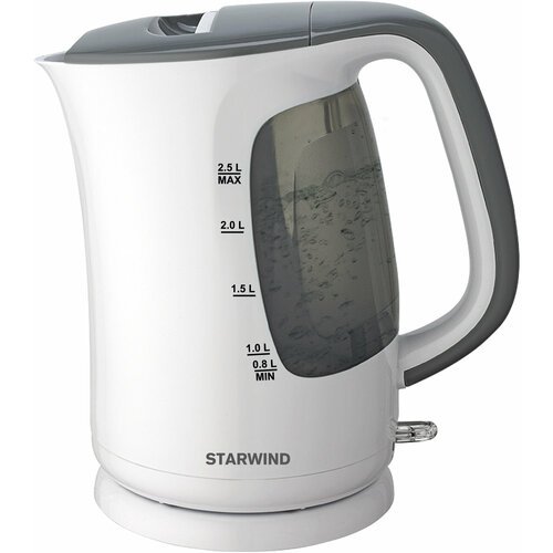 STARWIND Чайник электрический Starwind SKG3025 2.5л. 2200Вт белый/серый (корпус: пластик)