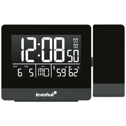 Часы-термометр Levenhuk Wezzer BASE L70 с проектором / Термометр гигрометр комнатный. Метеостанция.