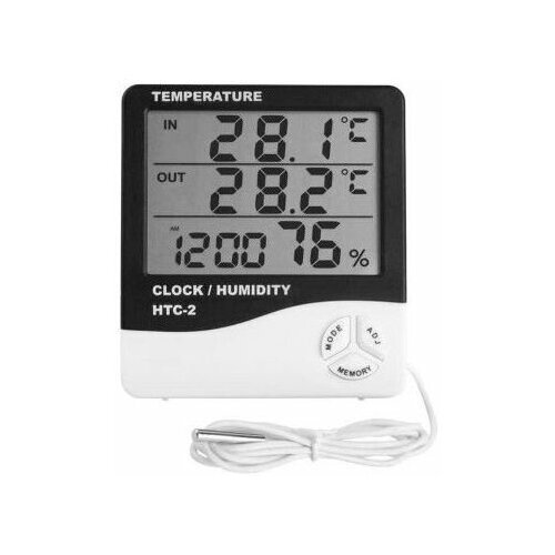 Метеостанция HTC-2, термометр домашний уличный, часы будильник, влажность