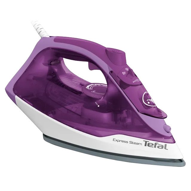 утюг Tefal Express Steam FV2836E0 2400Вт 165г/мин керамика белый/сиреневый