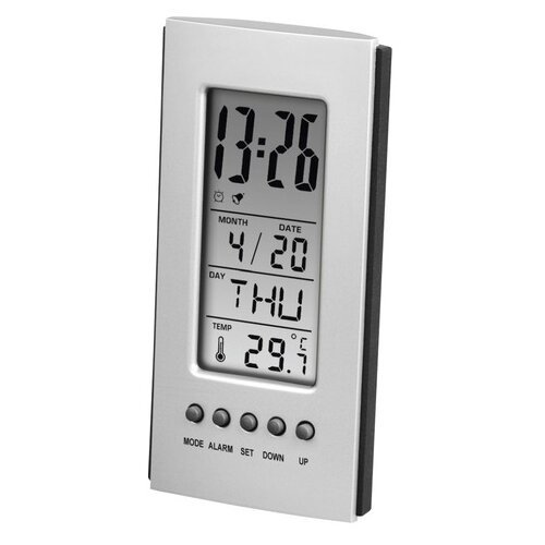 Часы с термометром HAMA LCD Thermometer (186357), серебристый