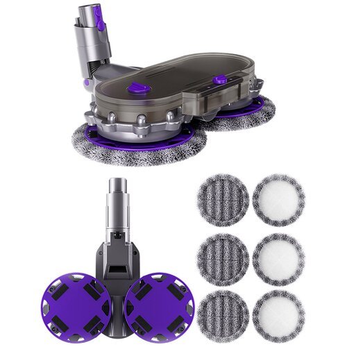 Насадка-щетка моющая для пылесоса Dyson V7 / V8 / V10 / V11 / SV11 / SV10 / SV12 / SV14 / SV13 + 6 сменных тряпок