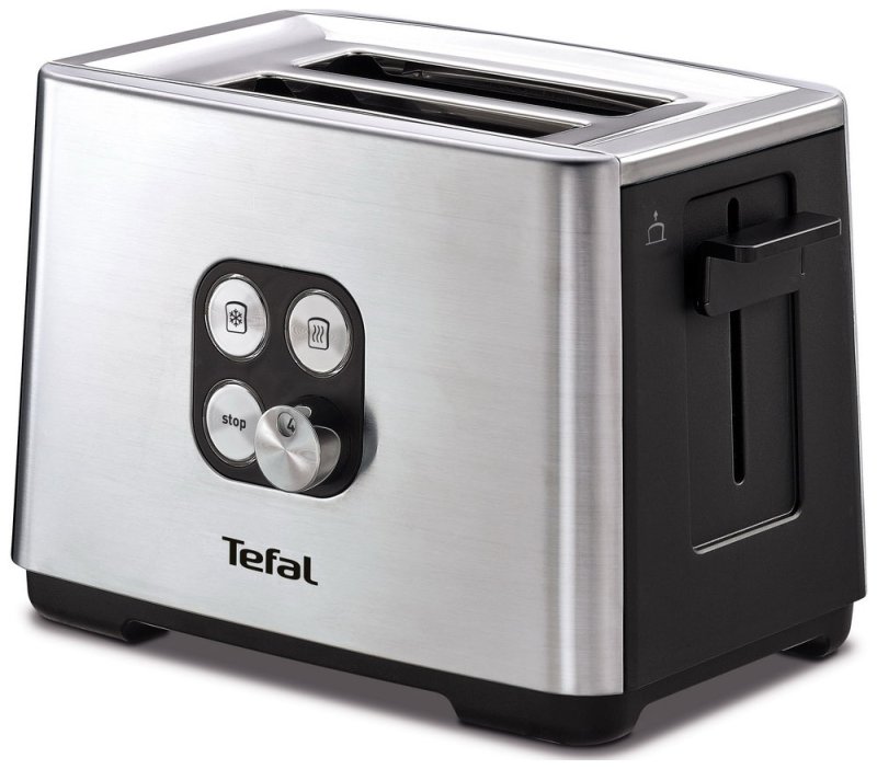 Тостер Tefal Cube TT420D30, серебристый/черный Тостер Tefal Cube TT420D30, серебристый/черный