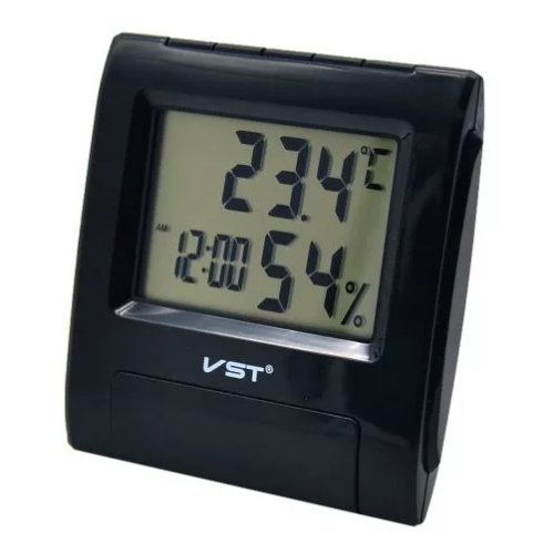 Термометр - гигрометр - часы VST-7090s черный