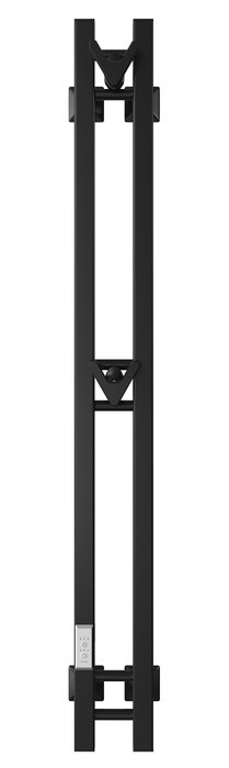 Электрический полотенцесушитель вертикальная лесенка Двин X plaza neo 120/10 el, чёрный матовый