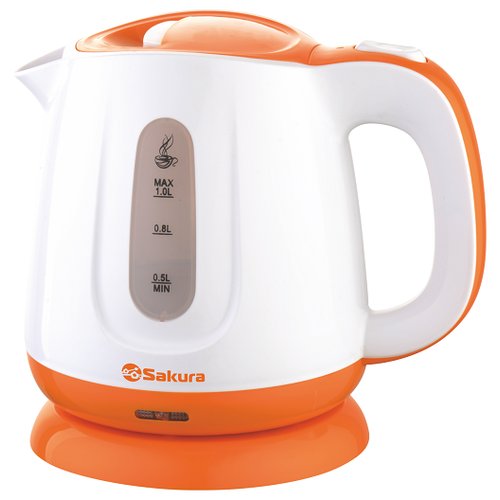 Чайник Sakura SA-2347 RU, белый/оранжевый