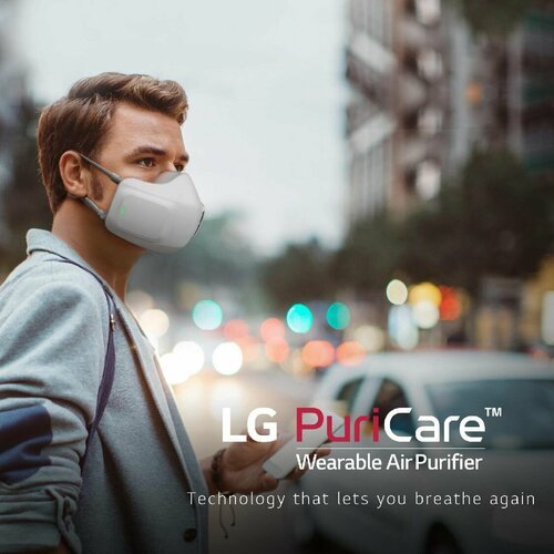 Персональный очиститель воздуха LG PuriCare AP300AWFA, инновационная защитная маска, первое поколение