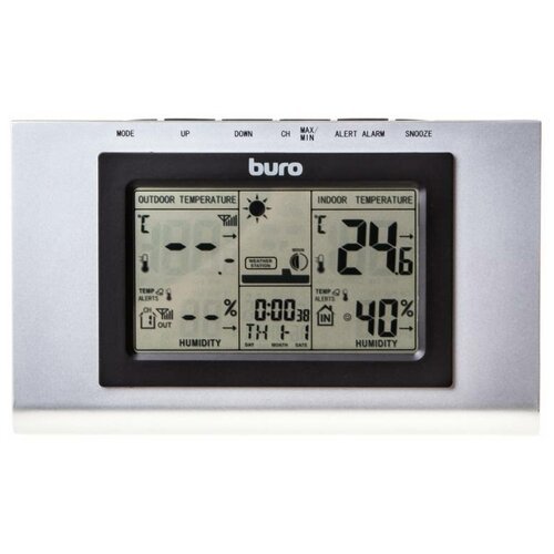 Метеостанция Buro H127G, серебристый / черный