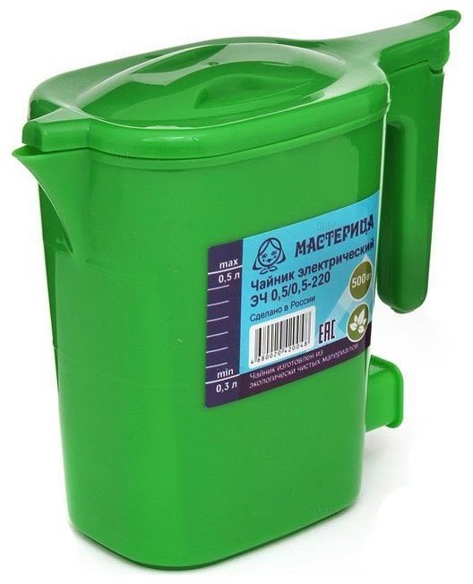 Чайник электрический Мастерица ЭЧ 0,5/0,5-220З зеленый