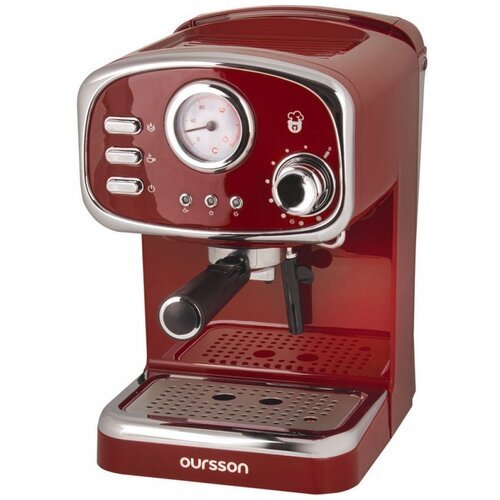 Кофеварка рожковая Oursson EM1505, темная вишня