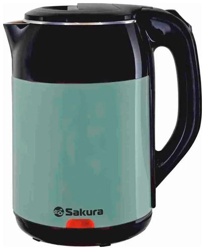 Чайник электрический Sakura SA-2168BGR 1.8 черный/зеленый