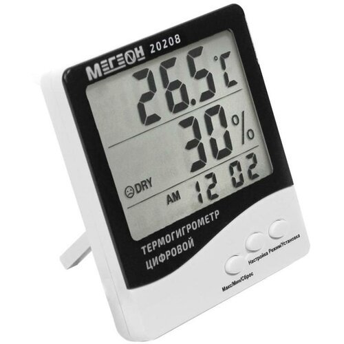 Термогигрометр настольный цифровой мегеон 20208