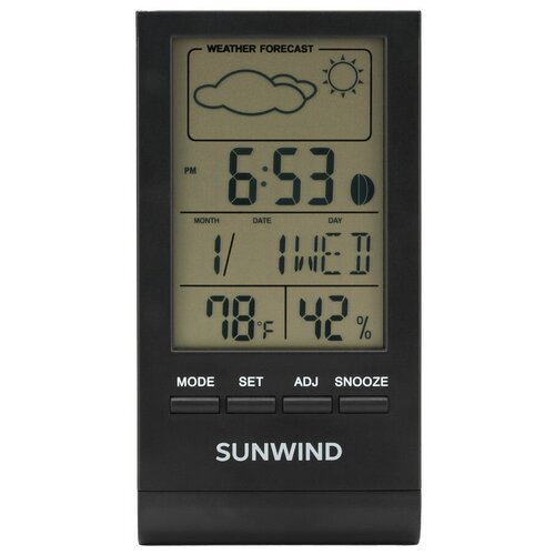 Термометр SunWind SW-WSH207, черный