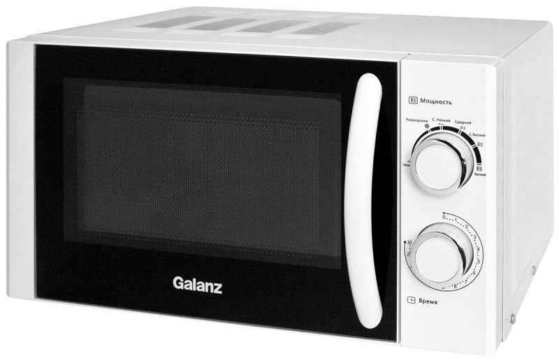 Микроволновая печь - СВЧ Galanz MOS-2001MW 20 л, 700 Вт, белый