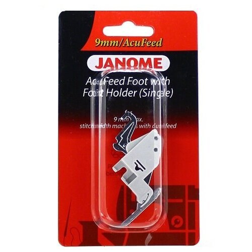 JANOME 202-127-006 Лапка одинарная с лапкодержателем для AcuFeed Flex (для машин с зигзагом 9 мм)