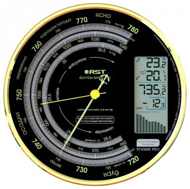 Часы настенные с барометром RST 05808