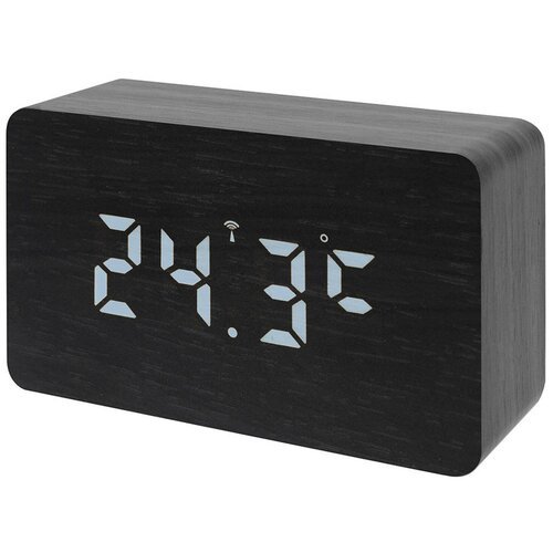 Часы с термометром BRESSER MyTime W Color LED, черный