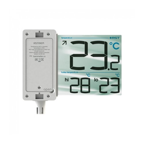 Оконный термометр с инверсивным зеркальным дисплеем RST01071