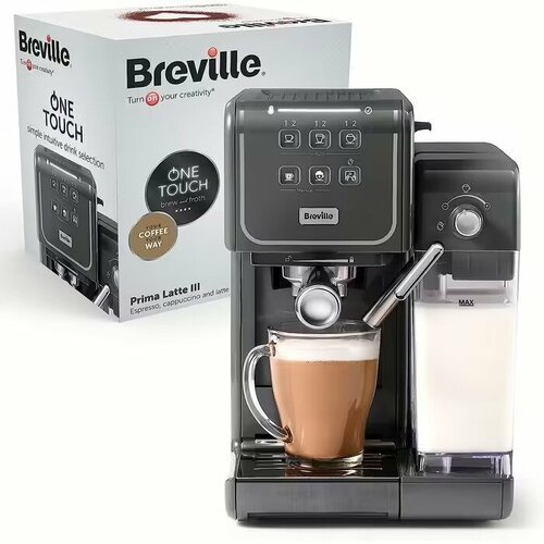 Кофемашина Breville Prima Latte III, серая / VCF146X