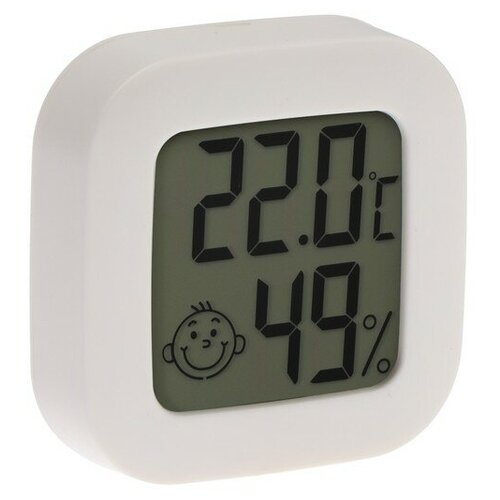 Термометр LuazON LTR-08, электронный, датчик температуры, датчик влажности, белый