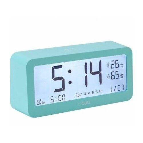 Часы-метеостанция Deli Effective Electronic Alarm Clock 8826 Blue