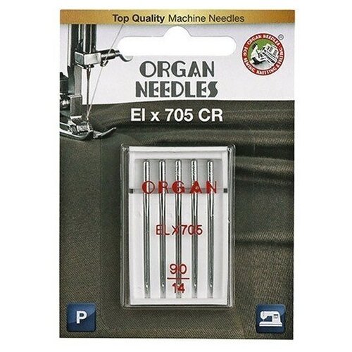 Игла/иглы Organ EL x 705 90 (блистер), серебристый , 5 шт.